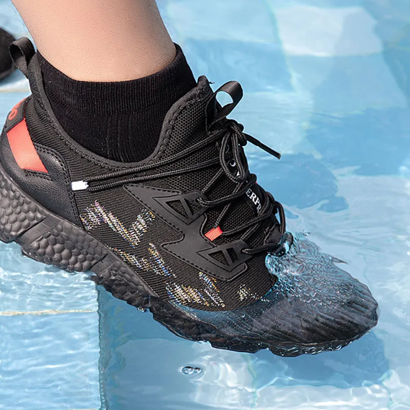 Waterproof Massage Sneaker Shark Black | LightCityMall