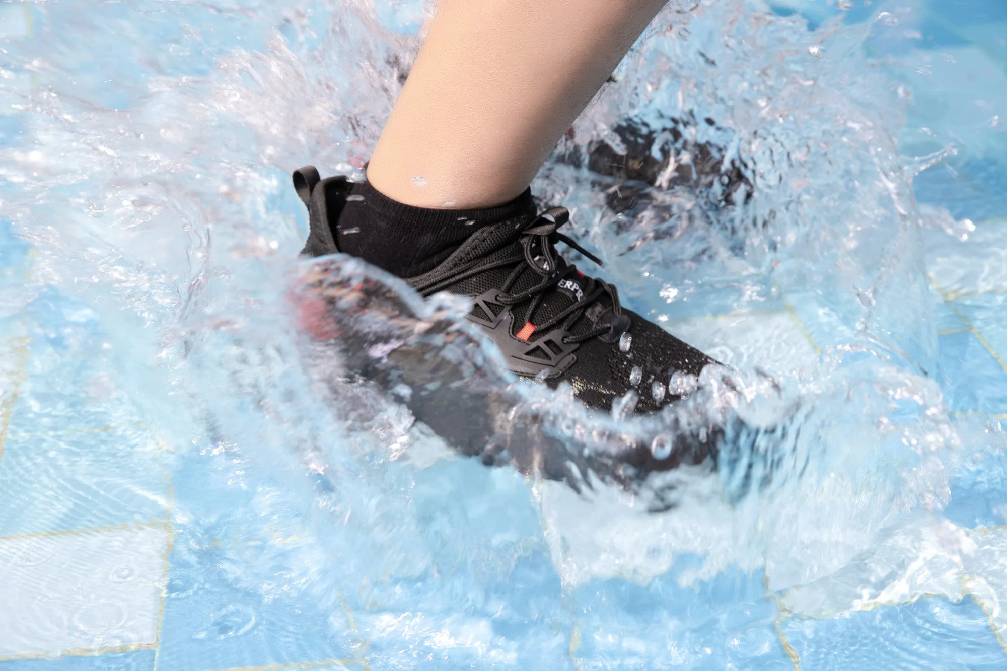 Waterproof Massage Sneaker Shark Black | LightCityMall
