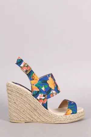 Wedge Express shipping Qupid Espadrille Floral Slingback Platform Hot price drop