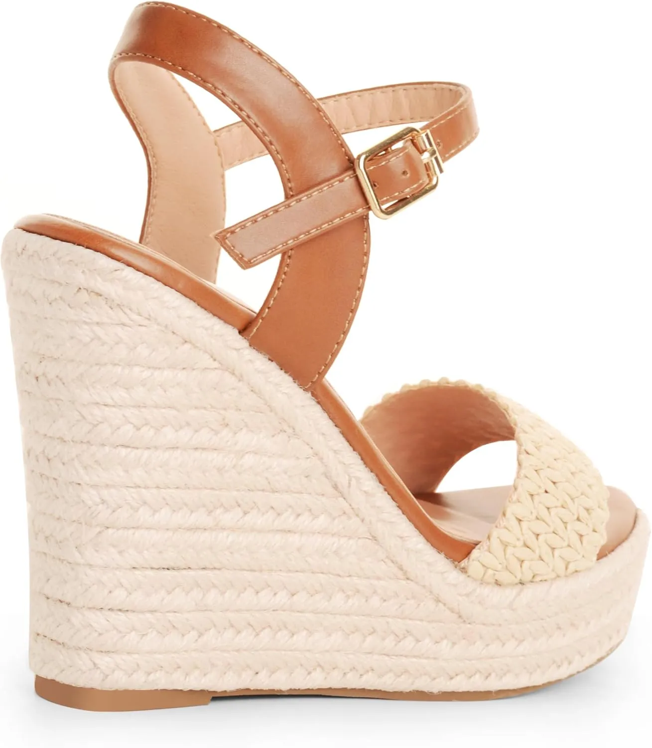 Wedge Sandals for Women, High Heel Summer Wedges, Open Toe Dressy Platform Espadrille with Ankle Strap Comfortable Party Shoes