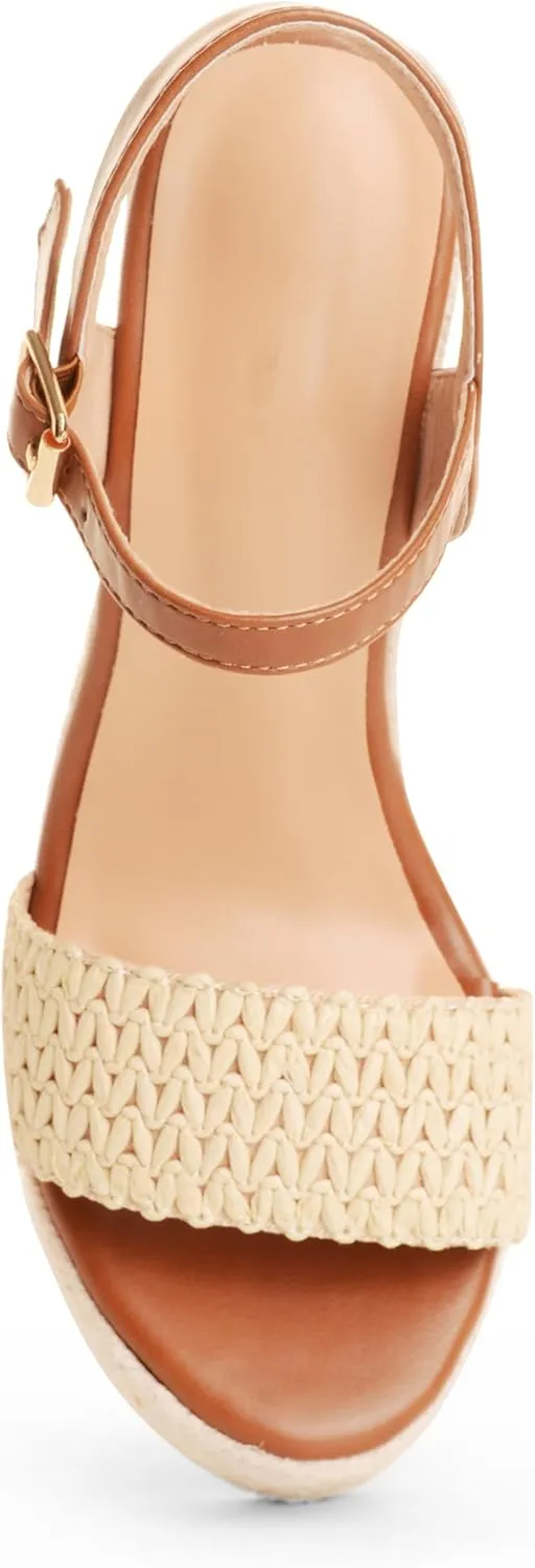 Wedge Sandals for Women, High Heel Summer Wedges, Open Toe Dressy Platform Espadrille with Ankle Strap Comfortable Party Shoes