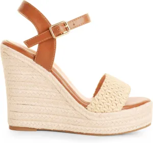 Wedge Sandals for Women, High Heel Summer Wedges, Open Toe Dressy Platform Espadrille with Ankle Strap Comfortable Party Shoes