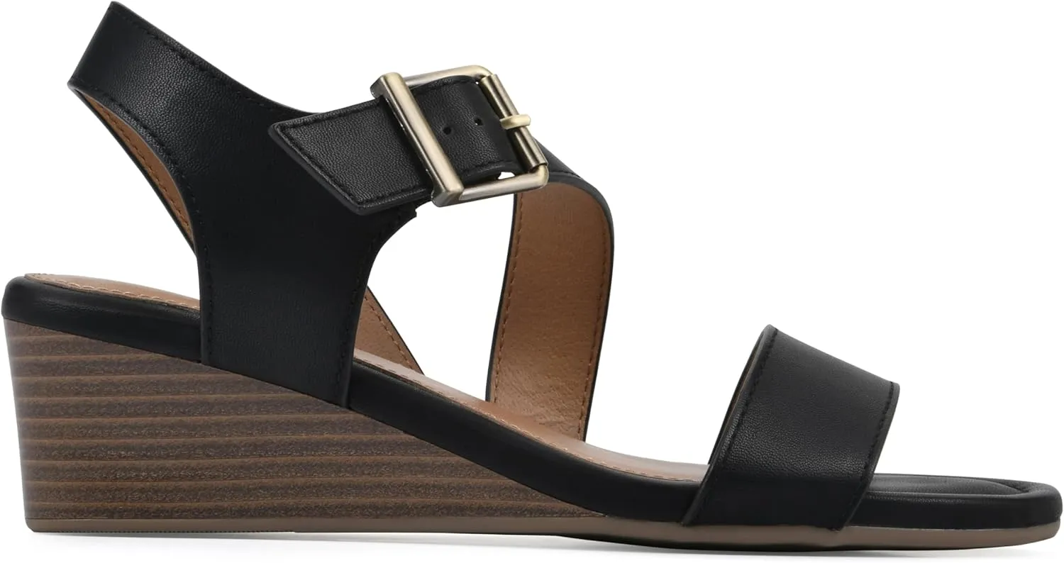 WHITE MOUNTAIN Women's Brux Wedge Sandal