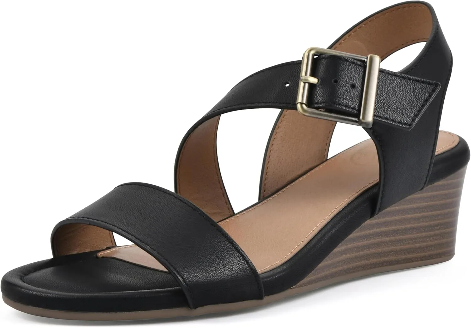 WHITE MOUNTAIN Women's Brux Wedge Sandal