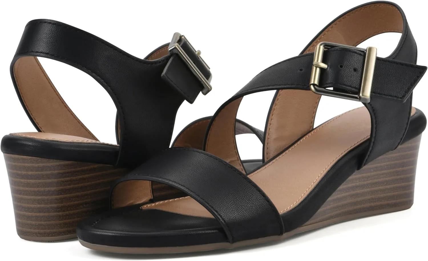 WHITE MOUNTAIN Women's Brux Wedge Sandal
