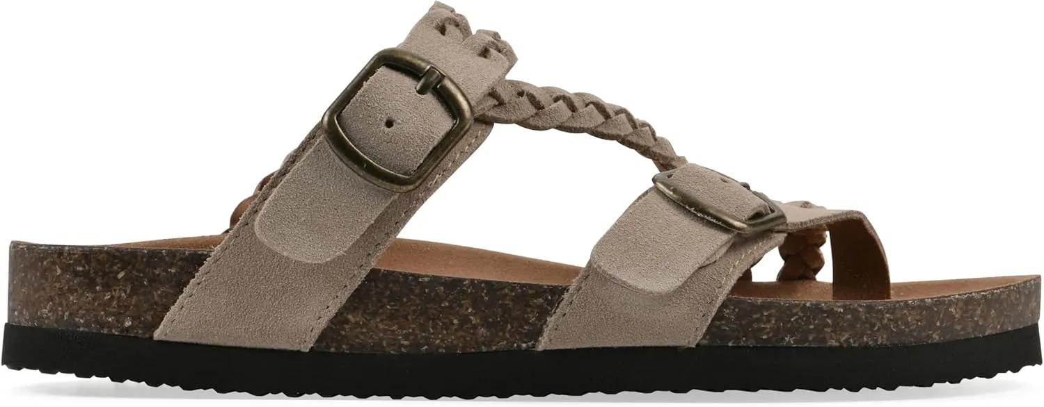 WHITE MOUNTAIN Women's Haziest Braided Signature Comfort-Molded Footbed Sandal