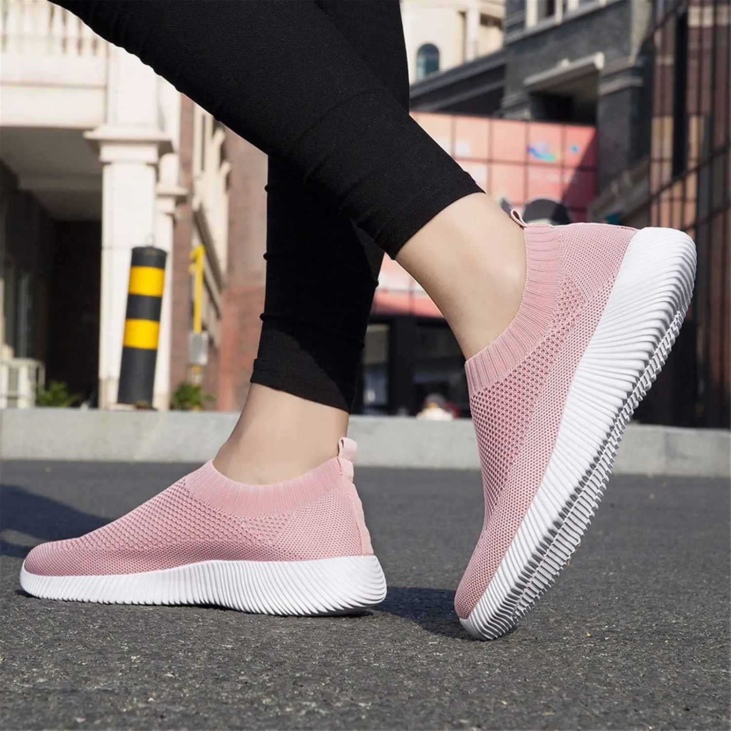 WILLFUN Women’s Mesh Walking Shoes-Slip On Breathable Sock Sneakers Lady's Flexible Lightweight Casual Athletic Easy Shoes