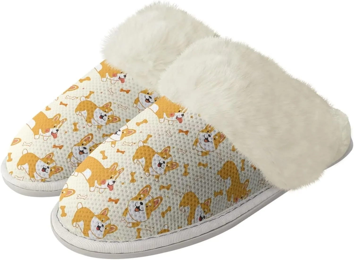 Womens Fluffy House Slippers for Winter Warm Comfy Bedroom Slippers Women Non Slip Size 5-13