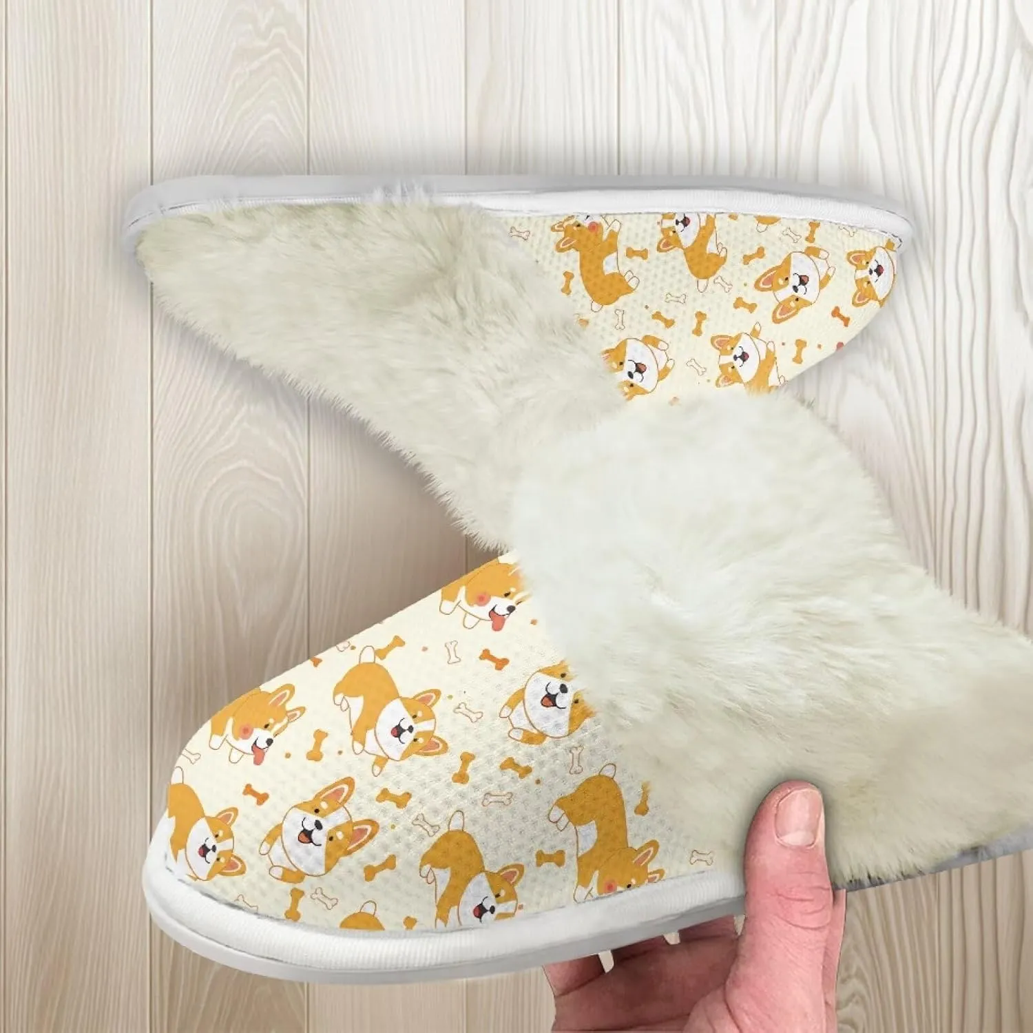 Womens Fluffy House Slippers for Winter Warm Comfy Bedroom Slippers Women Non Slip Size 5-13