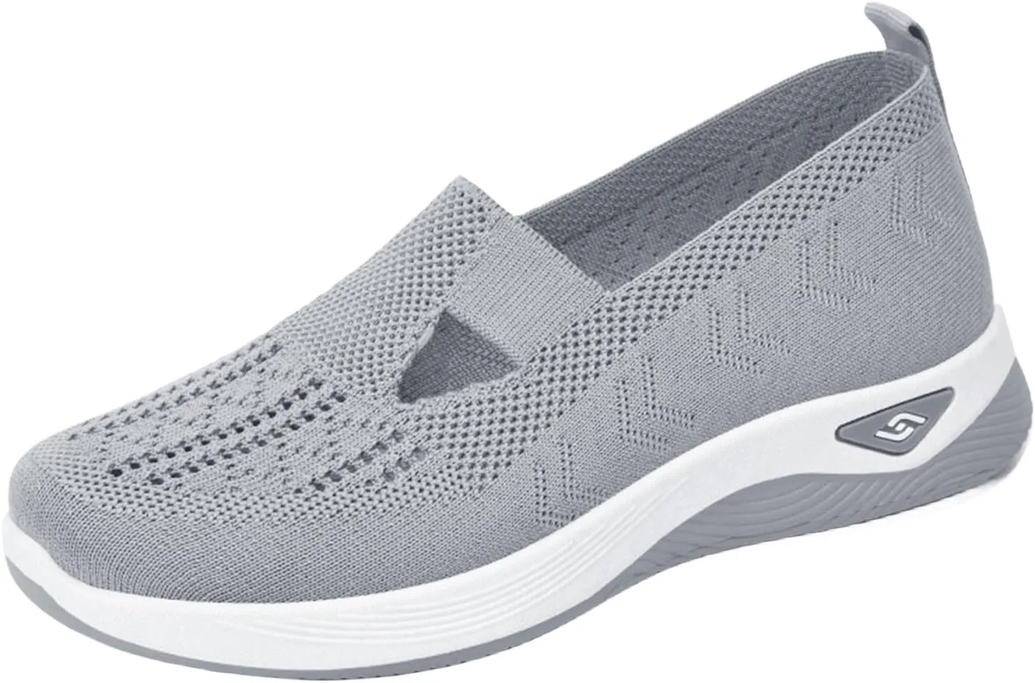 Womens Orthopedic Shoes, Woven Soft Shoes for Women, Arch Support Shoe, Breathable Slip on Foam Diabetic Sneakers