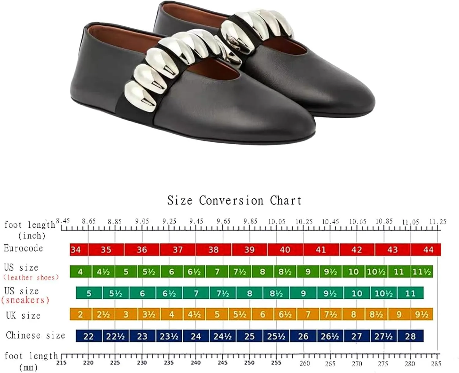Womens Rhinestone Mary Jane Ballet Flats with Buckled Strap Round Toe Metallic Paillette Slip-On Soft Dress Shoes