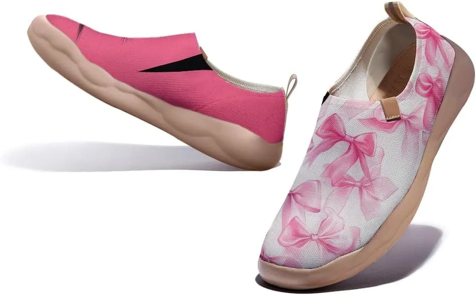 Women's Sakura Pink Trail Shoes Biomechanical Design Loafers Airflow Mesh Support Gym to Cafe Ready