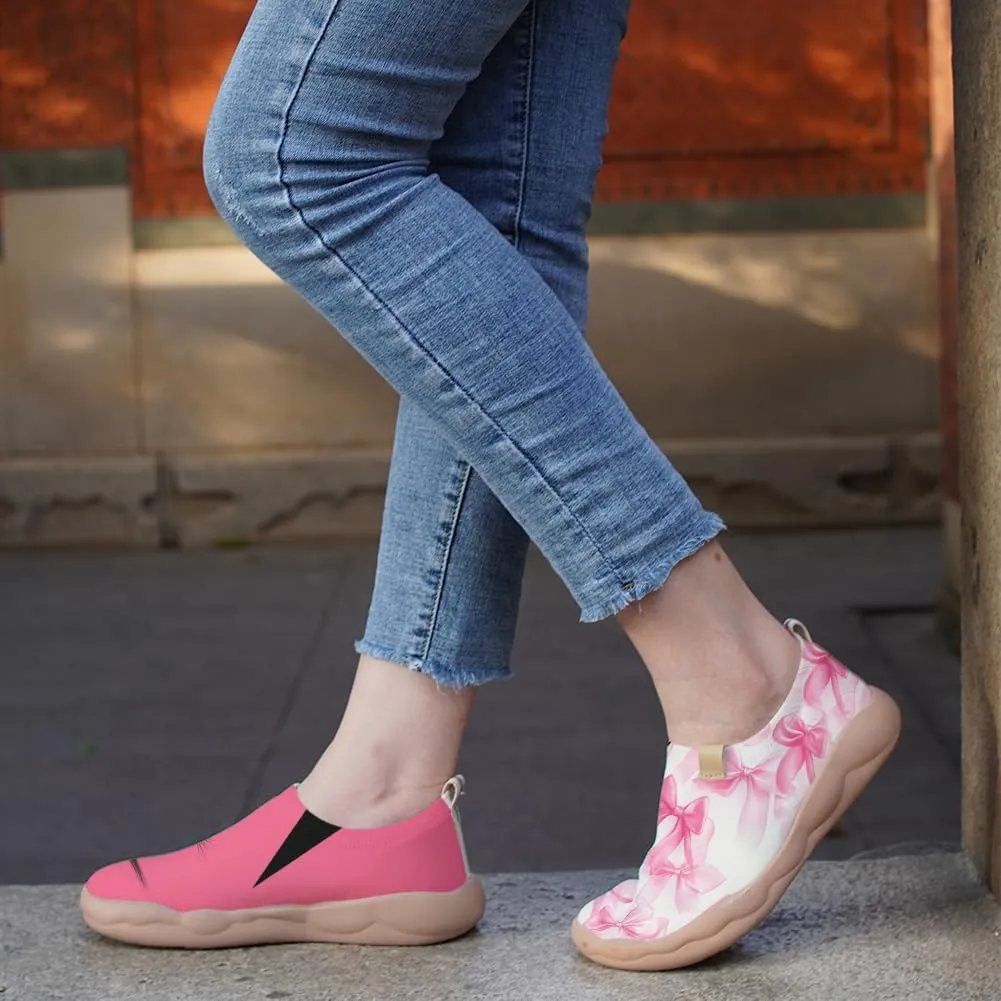 Women's Sakura Pink Trail Shoes Biomechanical Design Loafers Airflow Mesh Support Gym to Cafe Ready