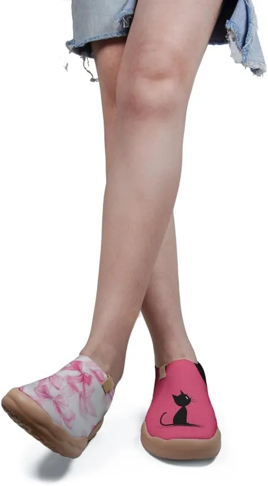 Women's Sakura Pink Trail Shoes Biomechanical Design Loafers Airflow Mesh Support Gym to Cafe Ready