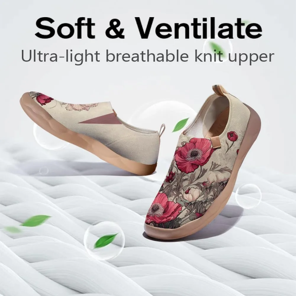 Women's Sakura Pink Trail Shoes Biomechanical Design Loafers Airflow Mesh Support Gym to Cafe Ready