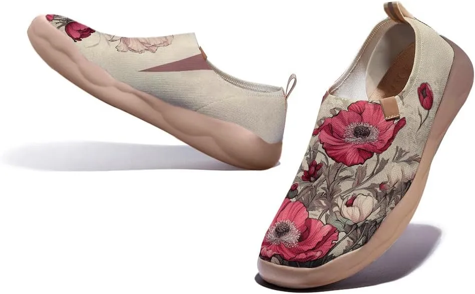 Women's Sakura Pink Trail Shoes Biomechanical Design Loafers Airflow Mesh Support Gym to Cafe Ready