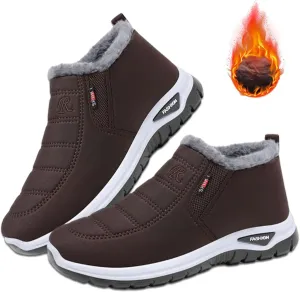 Women's Warm Sheepskin-Lined Boots, Comfortable Orthopedic Shoe for Women, Easy Wear Thermal Walking Booties