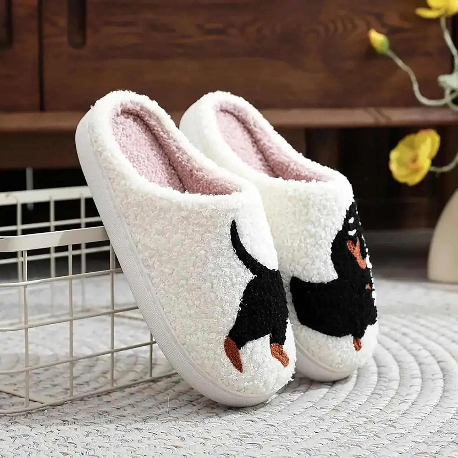 Women's Men's Heart Heart Slippers Strawberry Cherry Mushroom Slippers Evil Eye Slippers Cartoon Animal Cat Slippers Memory Foam Cozy Plush Slippers Couple Indoor Household Slippers