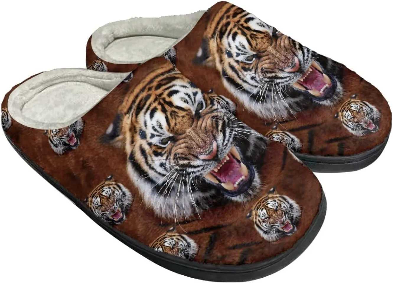 Xoenoiee Warm Slippers for Men Women Soft Comy House Slippers Lightweight Slip-On Fluffy Bedroom Home Shoes