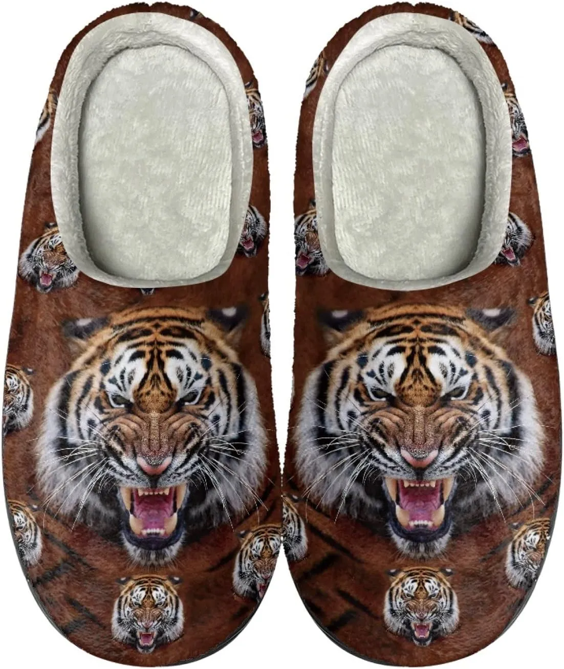 Xoenoiee Warm Slippers for Men Women Soft Comy House Slippers Lightweight Slip-On Fluffy Bedroom Home Shoes