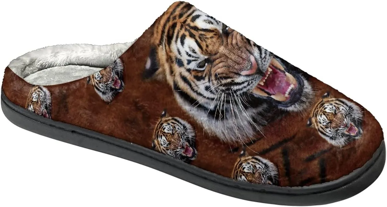 Xoenoiee Warm Slippers for Men Women Soft Comy House Slippers Lightweight Slip-On Fluffy Bedroom Home Shoes