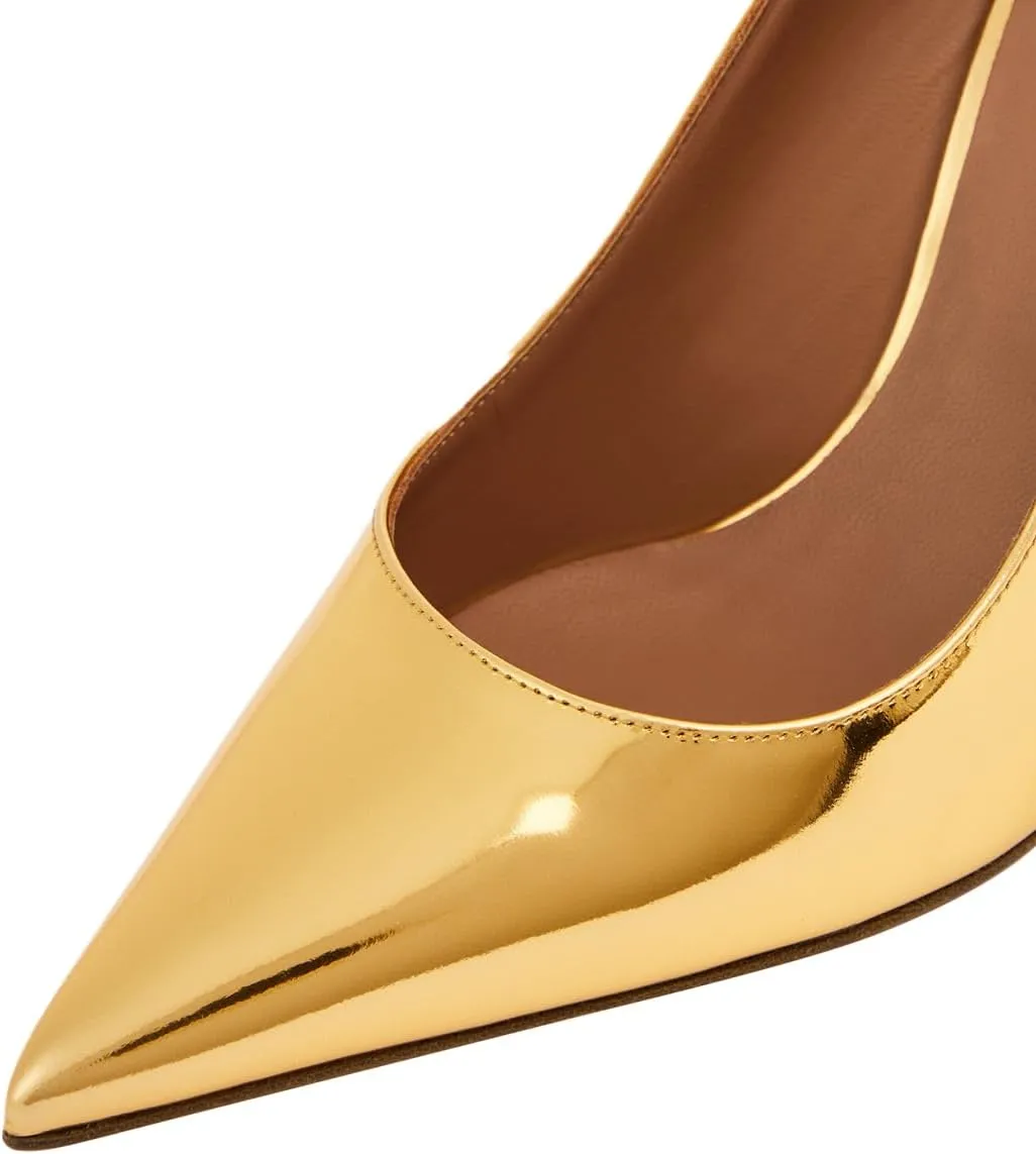 YDN Women Pointed Toe Slip on Pumps Special Kitten High Heel Shoe for Party Prom Dress Lady Size 4-16 US