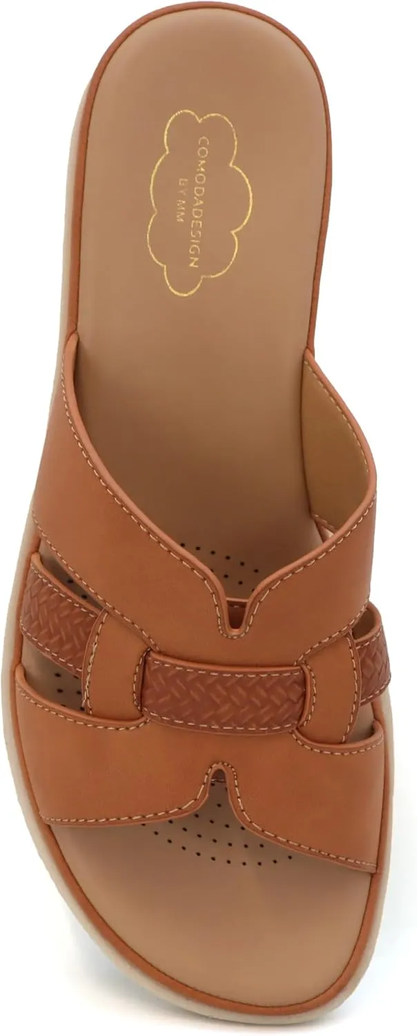 YOKI TUNSA-14 Women's Comfort Footbed Open Toe Wedge Sandal With Weave Upper