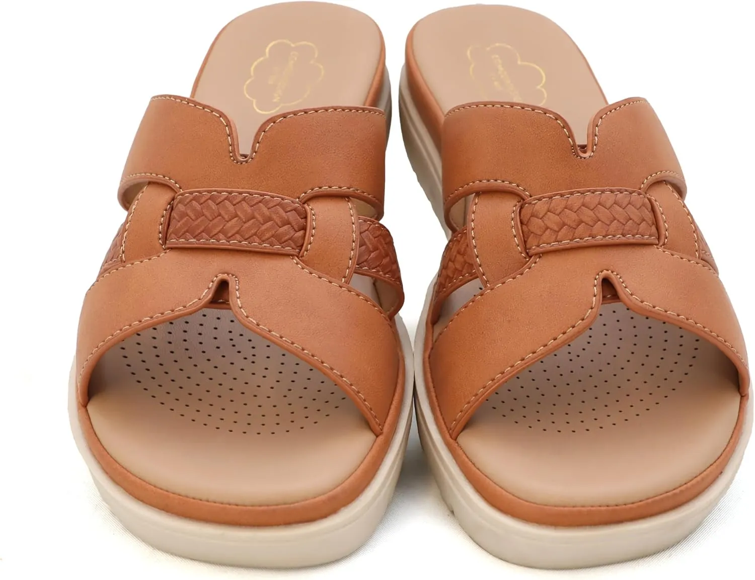 YOKI TUNSA-14 Women's Comfort Footbed Open Toe Wedge Sandal With Weave Upper