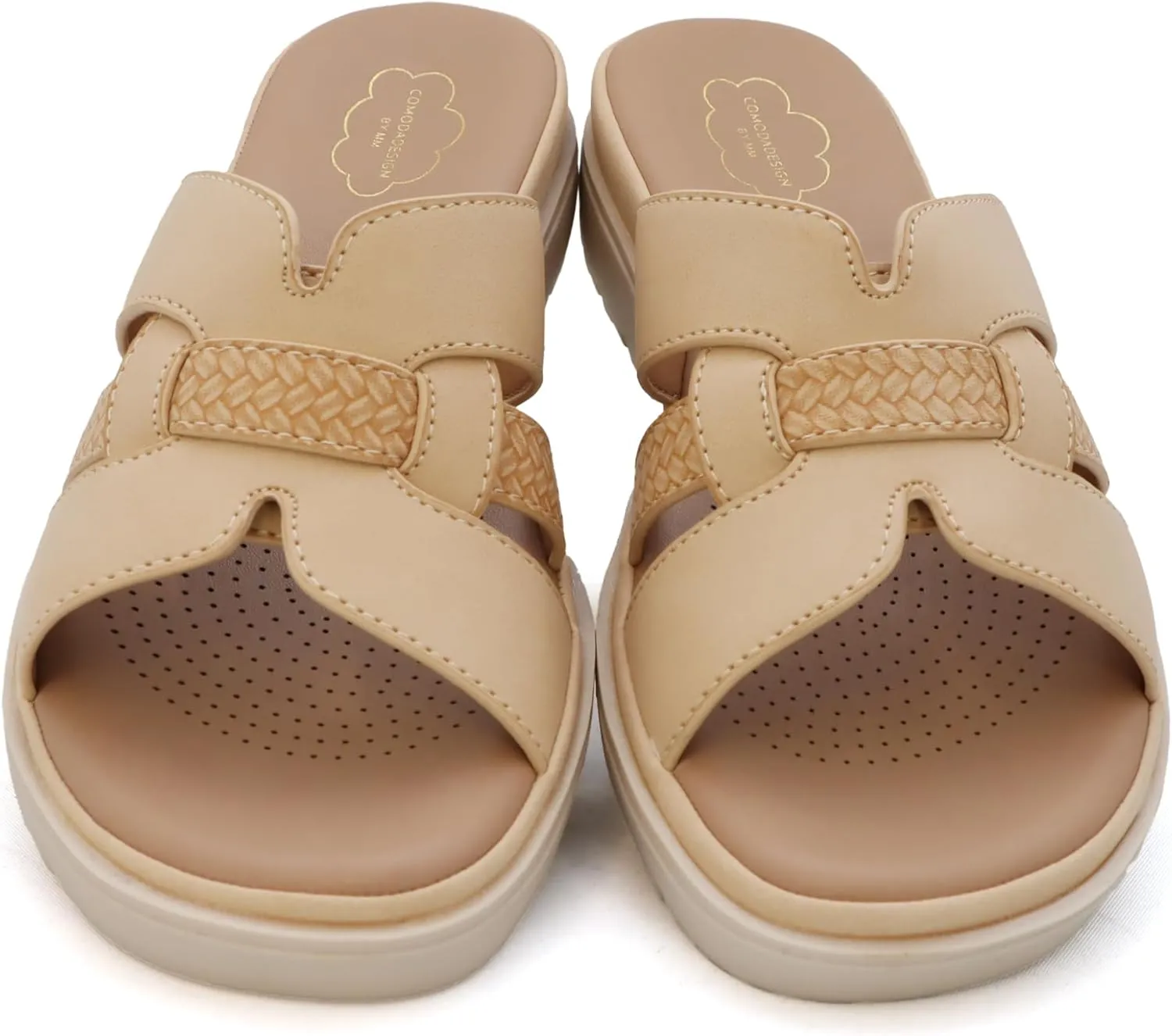 YOKI TUNSA-14 Women's Comfort Footbed Open Toe Wedge Sandal With Weave Upper