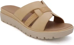 YOKI TUNSA-14 Women's Comfort Footbed Open Toe Wedge Sandal With Weave Upper