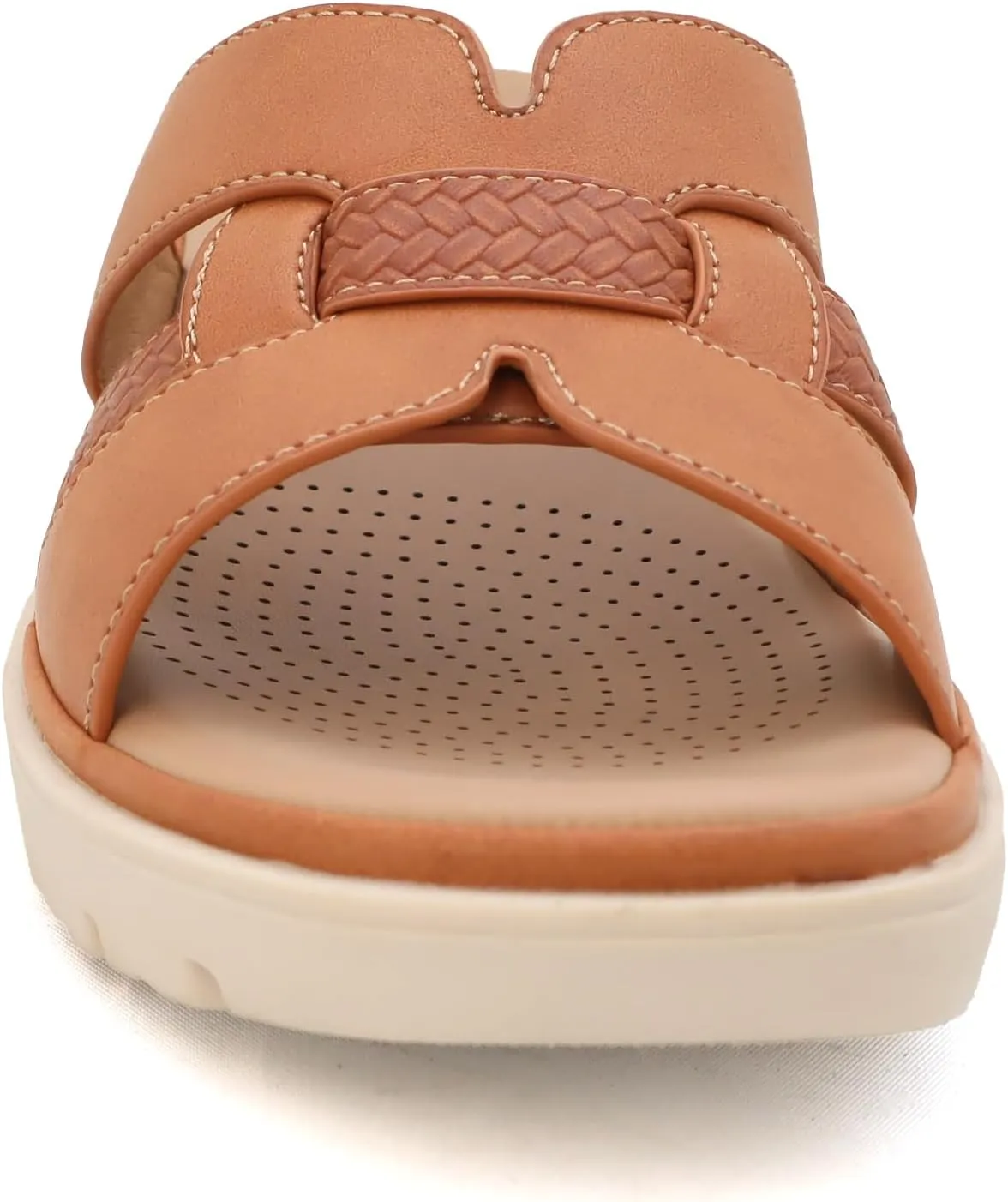 YOKI TUNSA-14 Women's Comfort Footbed Open Toe Wedge Sandal With Weave Upper